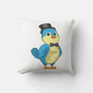 Coussin Oiseau comme chambre avec ruban