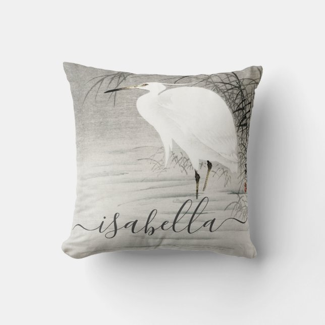 Coussin Oiseau côtier personnalisé (Recto)