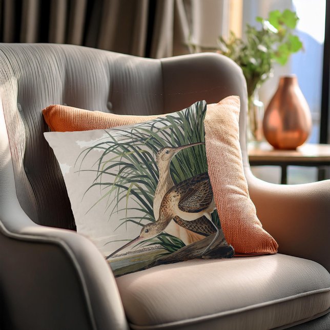 Coussin Oiseau de Courlis à long bec Audubon (Créateur téléchargé)