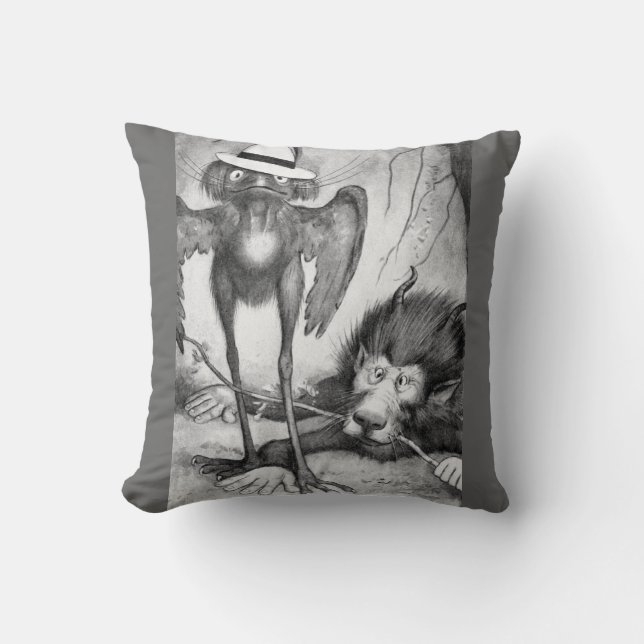Coussin Oiseau de Jubjub et le Bandersnatch (Recto)