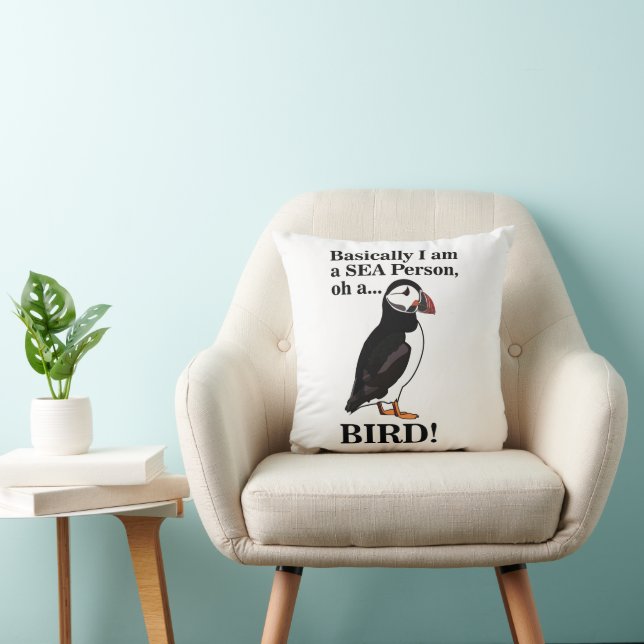 Coussin Oiseau de mer Puffin drôle (Chaise)