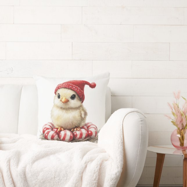 Coussin Oiseau de Noël à la menthe poivrée (Canapé)