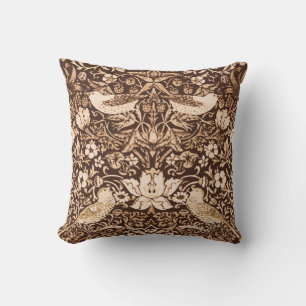 Coussin Oiseau de Nouveau d'art et tapisserie de fleur,