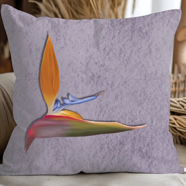 Coussin Oiseau de Paradis Tropical  (Créateur téléchargé)
