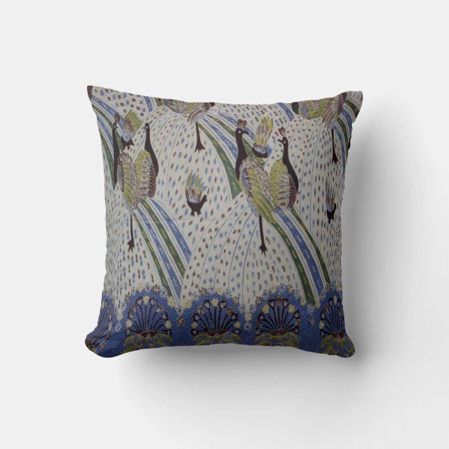 Coussin Oiseau de Peacock Oiseau de Motif Jeu Oiseau (Recto)