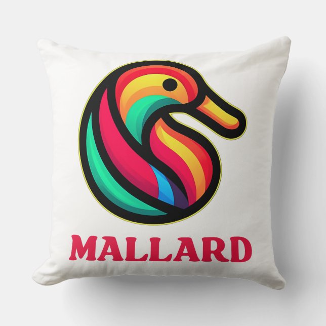 Coussin Oiseau d'eau Mallard (Recto)