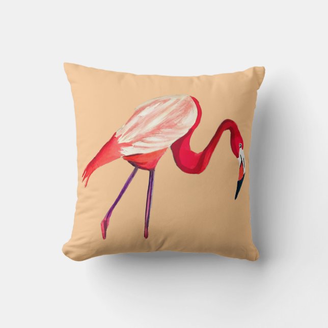 Coussin Oiseau d'oranger flamand (Recto)
