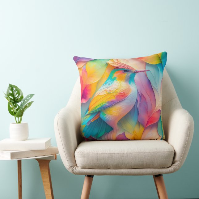 Coussin Oiseau en soie de fantaisie (Chaise)