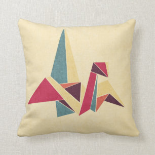 Coussin Oiseau géométrique d'origami