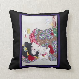 Coussins Chat Japonais Zazzle Fr