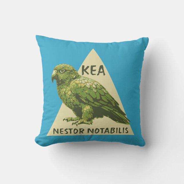 Coussin oiseau Kea de Nouvelle-Zélande (Recto)