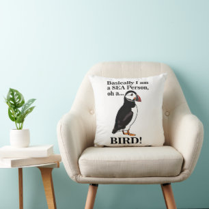 Coussin Oiseau Macareux Oiseau de Mer Drôle