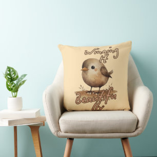Coussin Oiseau Mouton Tiny Whimsical