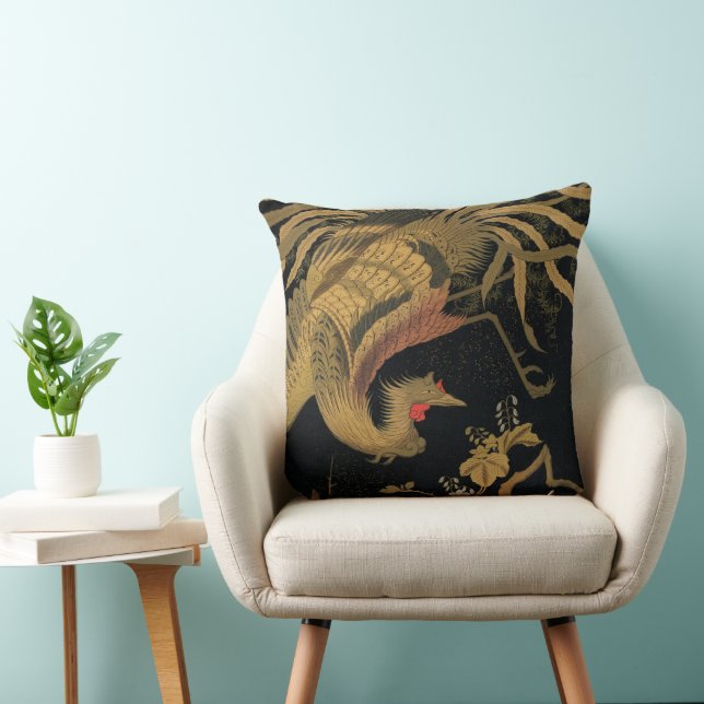 Coussin Oiseau mythique Howo d'Audsley : Phénix japonais d (Chaise)