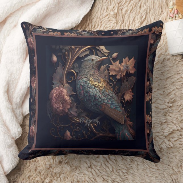Coussin Oiseau peint élégant (Couverture)