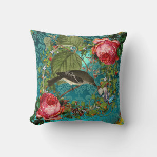 COUSSIN OISEAU, ROSES ROSES ROSES ROSES ROSES BOUTTERFLIES