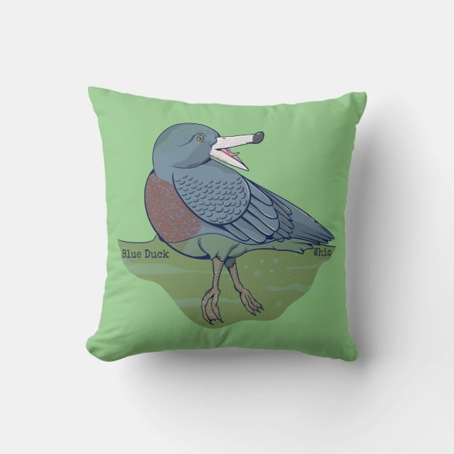 Coussin OISEAU Whio Blue Duck NZ (Recto)