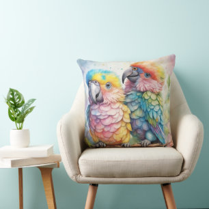 Coussin Oiseaux arc-en-ciel Parrots 1