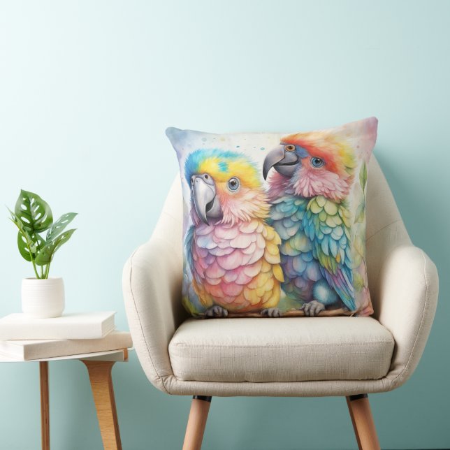 Coussin Oiseaux arc-en-ciel Parrots 1 (Chaise)