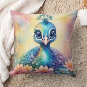 Coussin Oiseaux arc-en-ciel Peacock 1