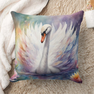 Coussin Oiseaux arc-en-ciel Swan 1
