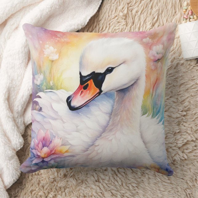 Coussin Oiseaux arc-en-ciel Swan 3 (Couverture)