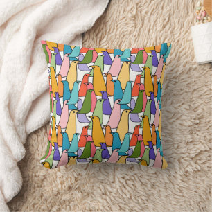 Coussin Oiseaux colorés