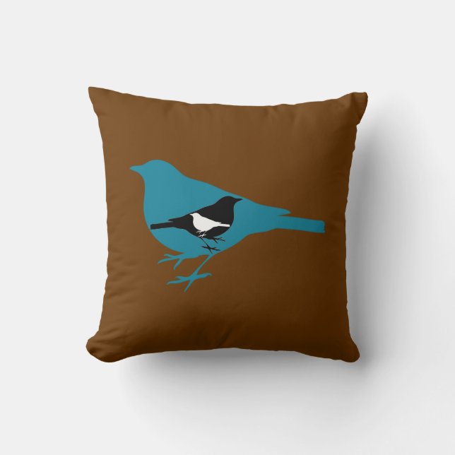 Coussin Oiseaux concentriques (Recto)