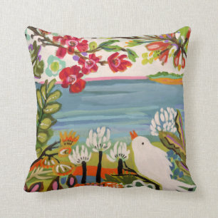 Coussin Oiseaux dans le jardin