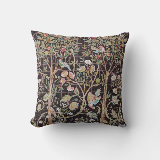 Coussin Oiseaux dans le Jardin des Fleurs, William Morris (Recto)