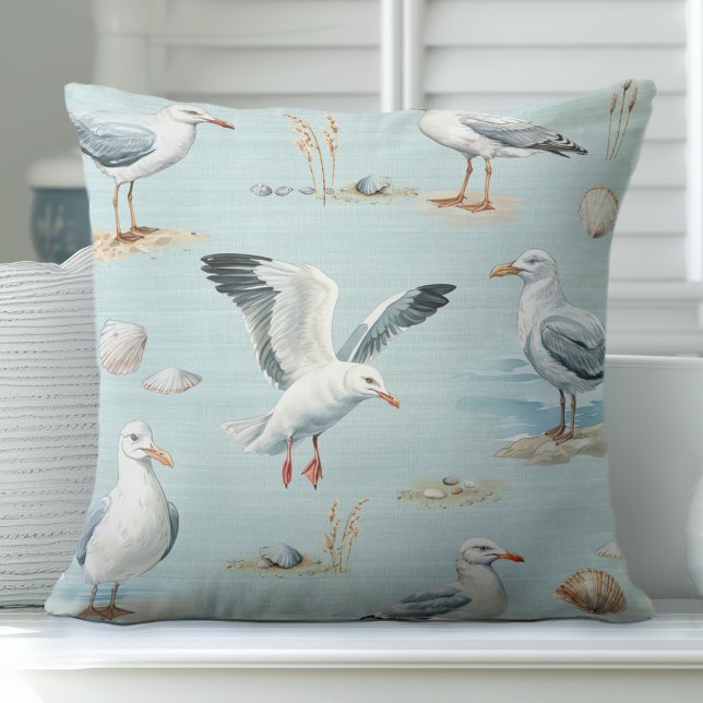 Coussin Oiseaux de mer Lancer l'oreiller (Créateur téléchargé)