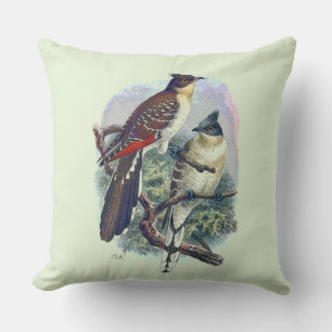 Coussin Oiseaux de Vintage Réversibles Nature Faune