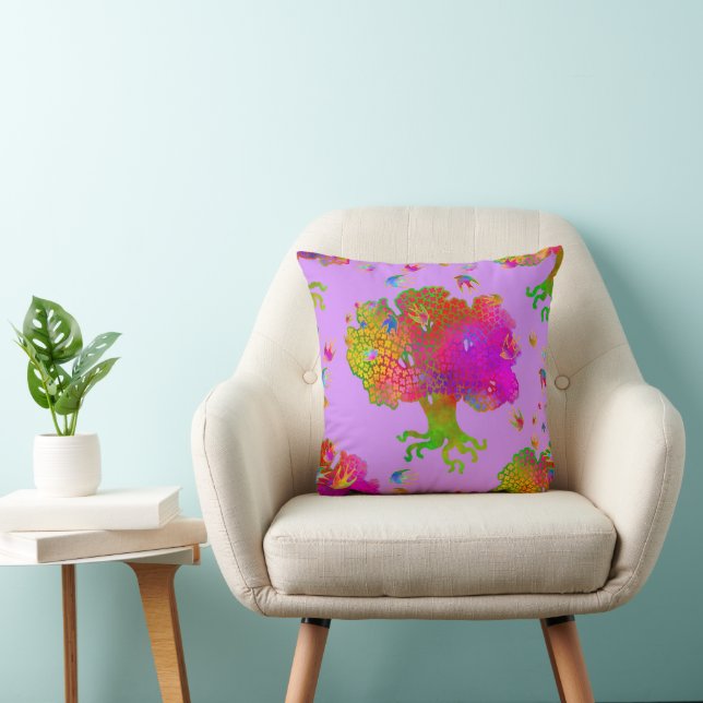Coussin Oiseaux des arbres vêpres (Chaise)