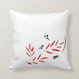 Coussin Oiseaux et branches