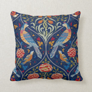 Coussin Oiseaux et fleurs, William Morris