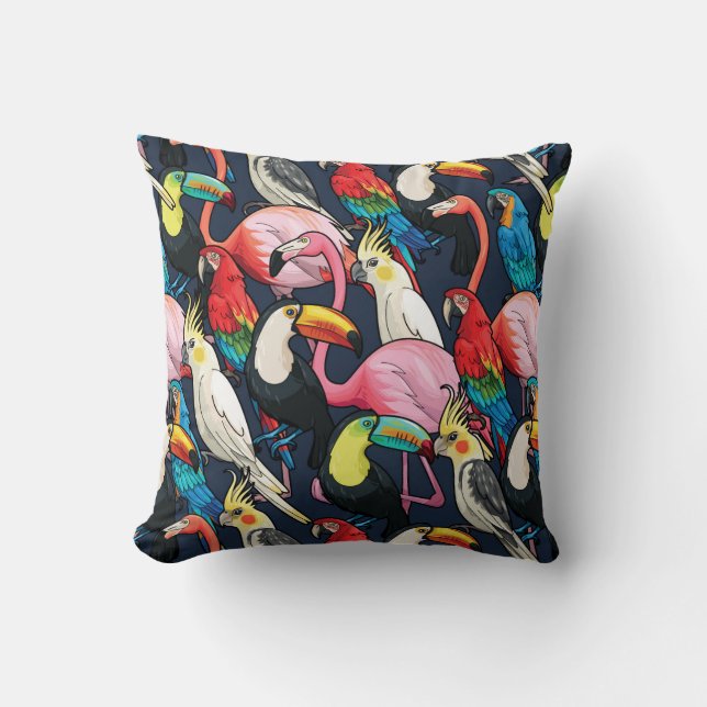 Coussin Oiseaux exotiques (Recto)