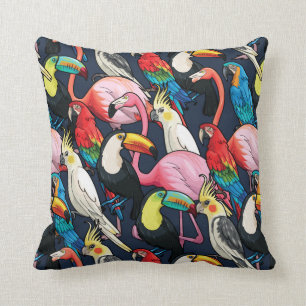 Coussin Oiseaux exotiques