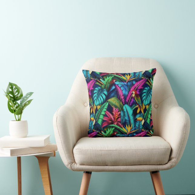 Coussin Oiseaux Exotiques Jungle Dreams Motif de Surface S (Chaise)