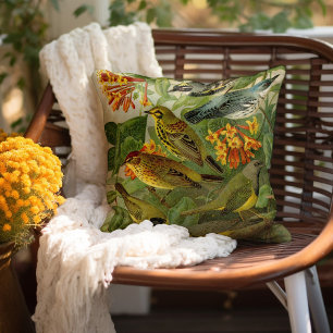 Coussin Oiseaux nord-américains   Tzel Gustav Mü
