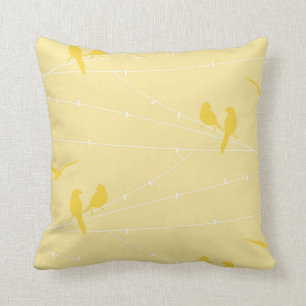 Coussin Oiseaux sur un fil