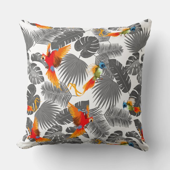 Coussin oiseaux tropicaux (Recto)