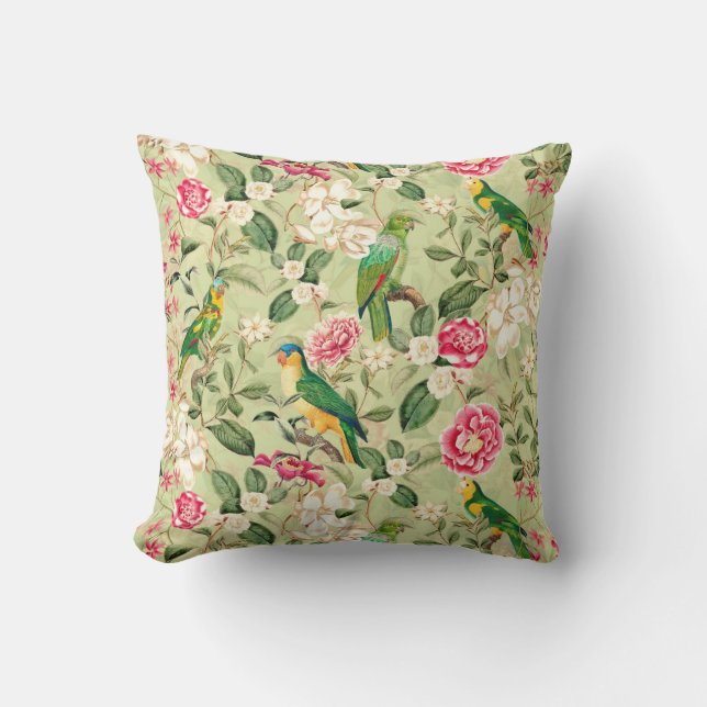 Coussin oiseaux tropicaux (Recto)