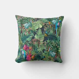 Coussin Oiseaux tropicaux du paradis