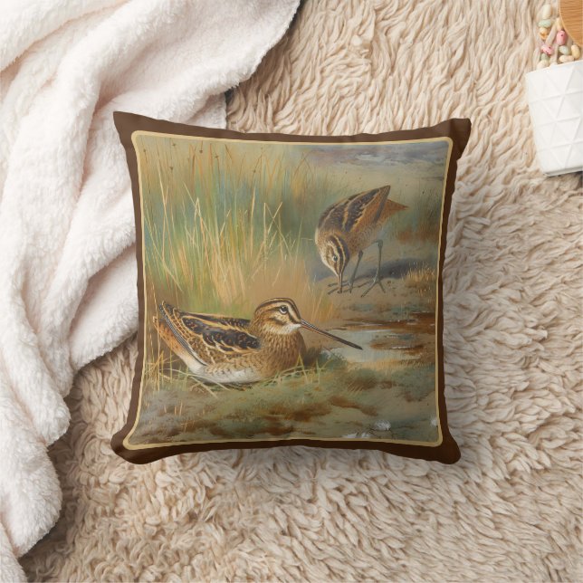 Coussin Oiseaux vintages illustrés, Oiseaux (Couverture)
