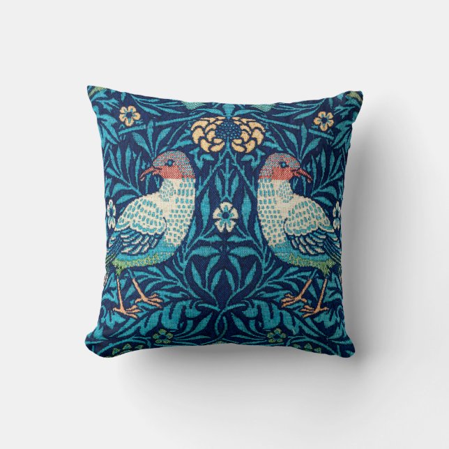 Coussin Oiseaux, William Morris (Recto)