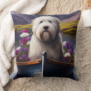 Coussin Old English Sheepdog sur Paddle : Une aventure Pit
