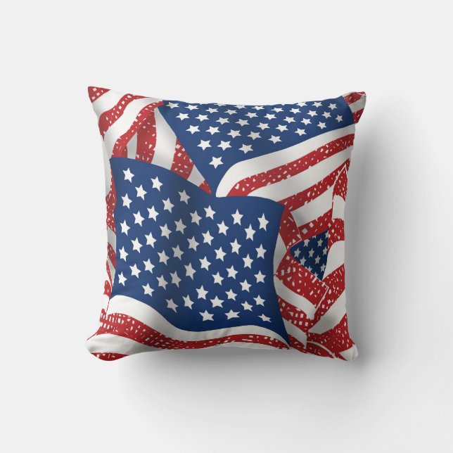 Coussin Old Glory All American - États-Unis Drapeau (Recto)