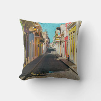 Coussin Old San Juan Cobblestone Street Photography