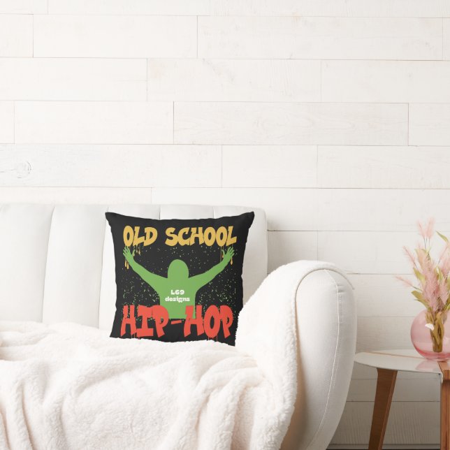Coussin OLD SCHOOL HIP HOP musique drôle (Canapé)