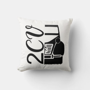 Coussin Oldtimer 2cv Typografie Halbe Ente